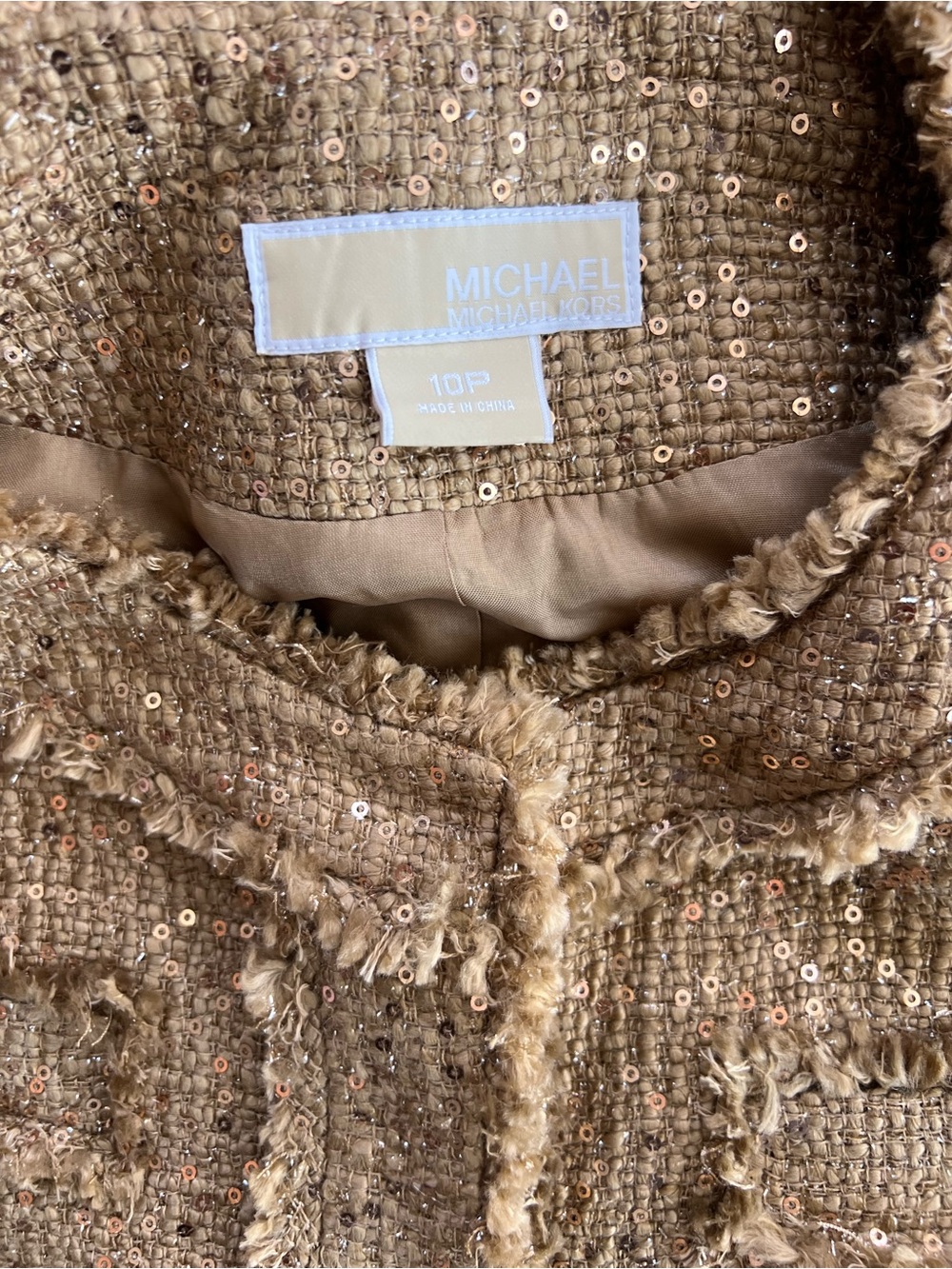 Micheal Kors Metallic Tweed Jacket - Gold - Picture 5 of 6